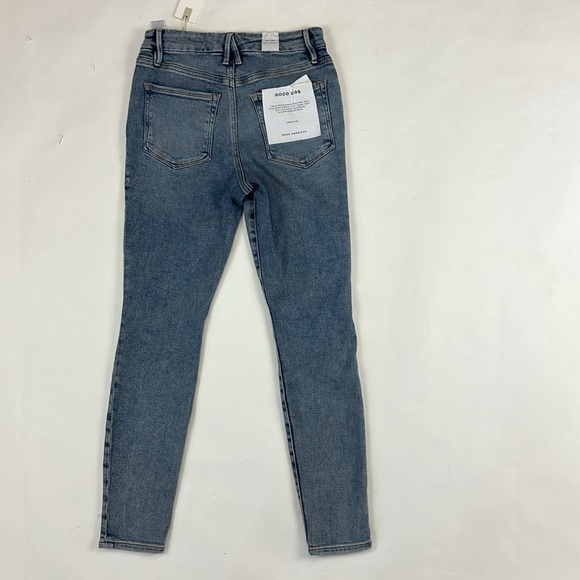 Good American Good Legs Destroyed Skinny Leg Ankle Cropped Designer Jeans - Picture 16 of 16